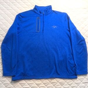 Callaway Men's Large Blue Quarter 1/4 Zip Pullover